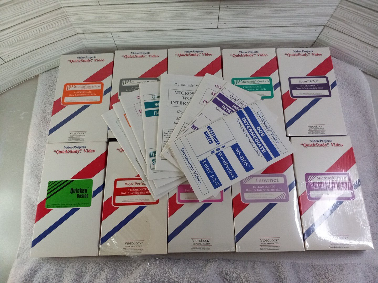 Video Projects Quick Study Videos (Lot of 10) Microsoft Windows VHS Intermediate