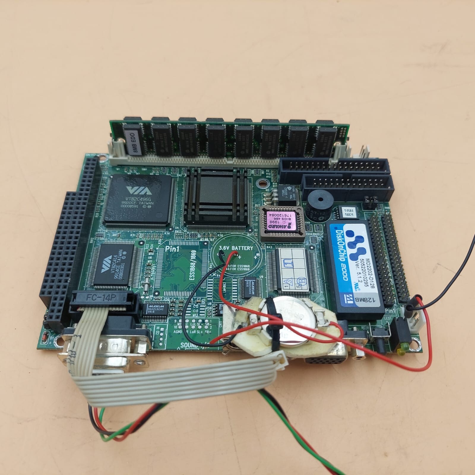 Advantech 3.5" PCM-4825 Rev.A1 Computer Motherboard
