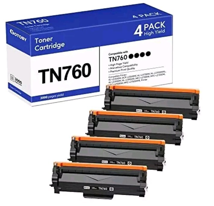 GOTOBY TN760 Toner Cartridge Compatible for Brother TN-760 TN730 TN-730 High..D1