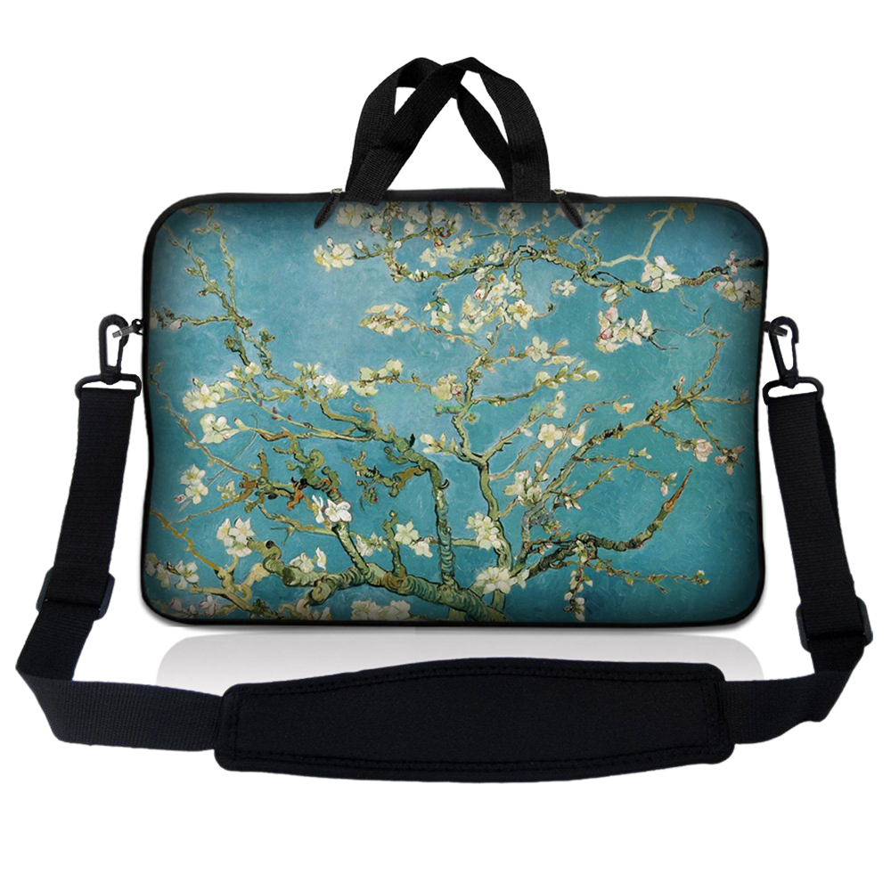 15.6" Laptop Sleeve Bag Case w Shoulder Strap HP Dell Asus Acer Almond Tree SP53