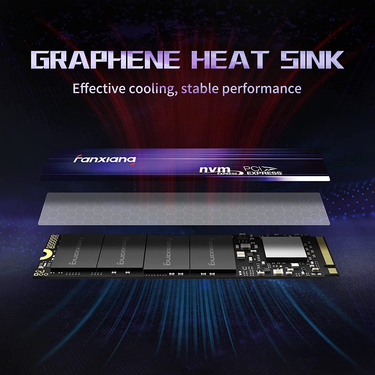 Fanxiang M.2 NVME Gen 4 Internal 1TB 2TB 4TB SSD Lot HeatSink 7300MBS PS5/MAC/PC