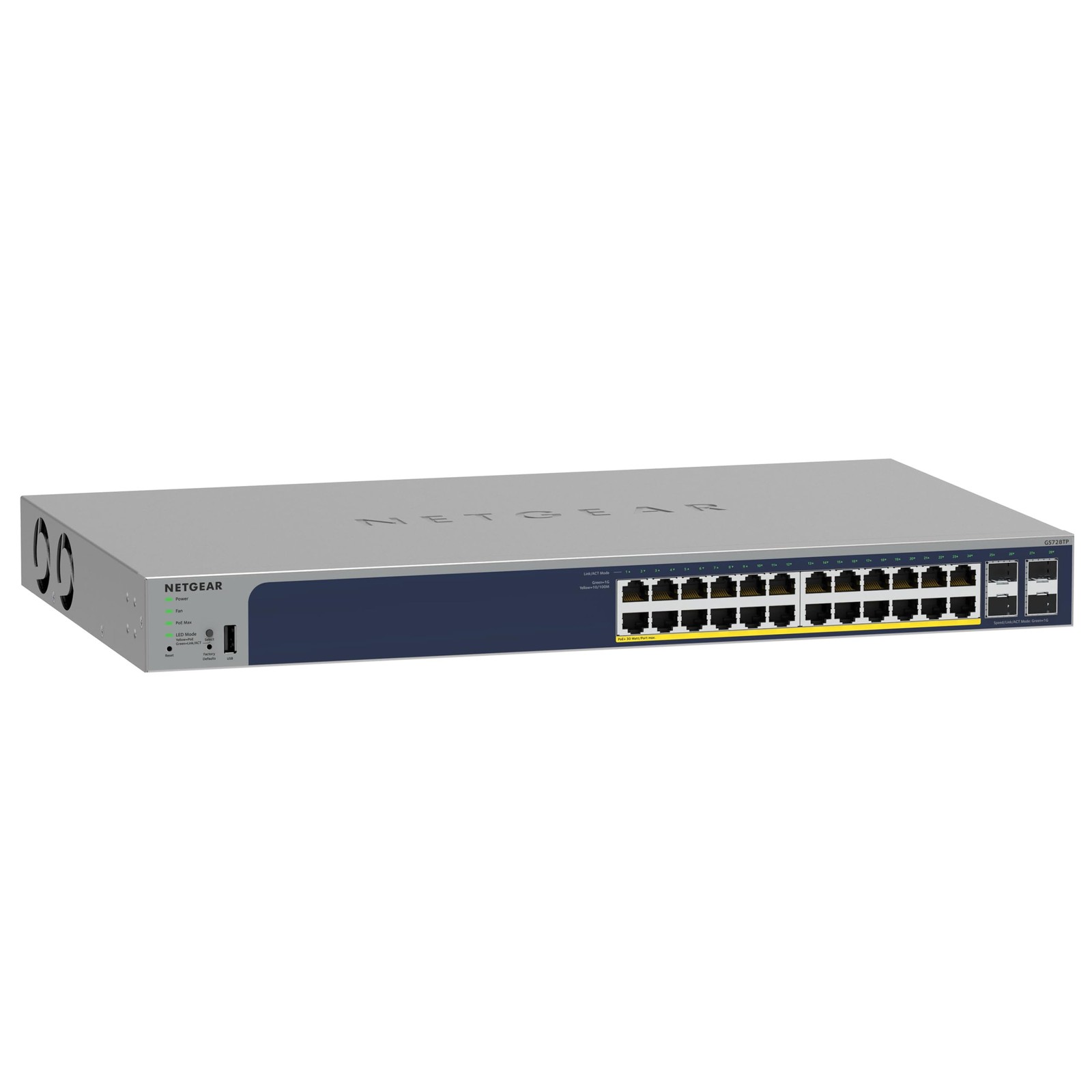 NETGEAR 28-Port PoE Gigabit Ethernet Smart Managed Network Switch (GS728TP)