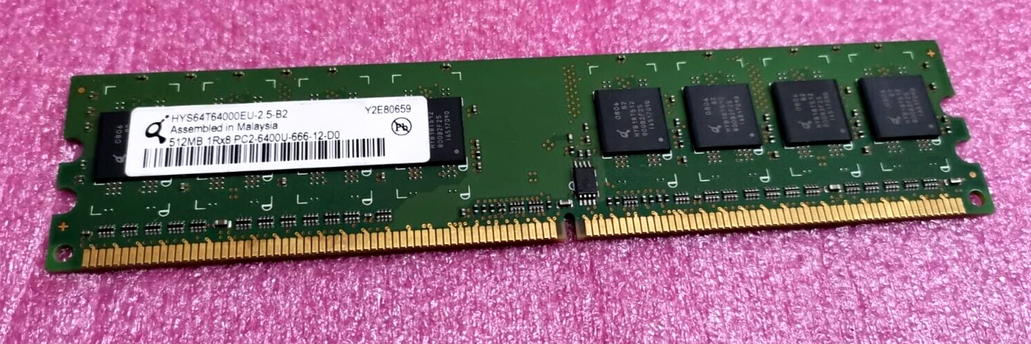 Qimonda HYS64T64000EU-2.5-B2 1x512MB PC2-6400 DDR2