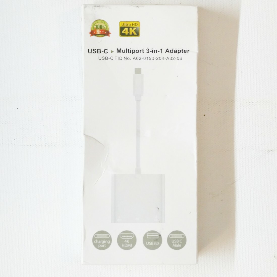 USB-C Multiport 3 in 1 Adapter Ultra HD 4K usb 3.0 usb c male charging port 