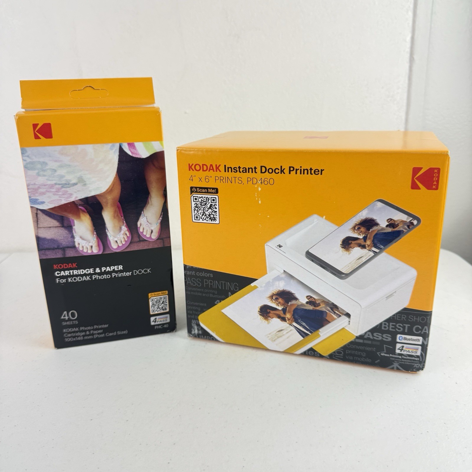 KODAK Dock Printer PD460 Portable Instant 4x6 Photo Printer Bundle Bluetooth New