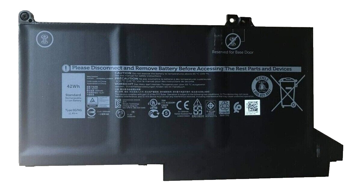 Original 0G74G PGFX4 0NF0H Battery For Latitude 12 7000 7280 7380 7480 Series