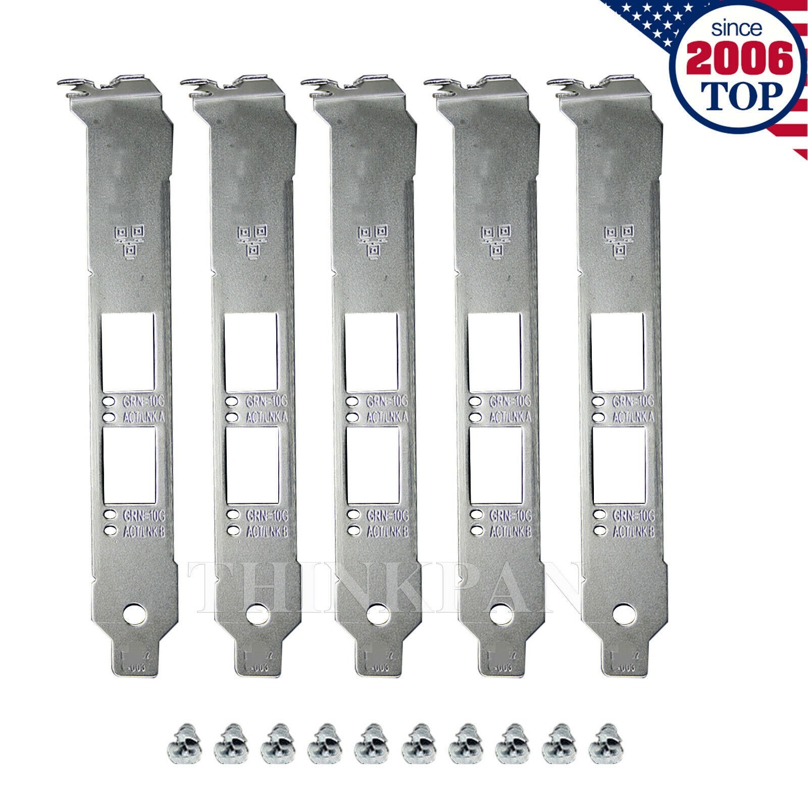 NEW 5PCS Full Height Bracket for Intel X520-DA2/SR2/E10G42BTDA/82599ES 10GB