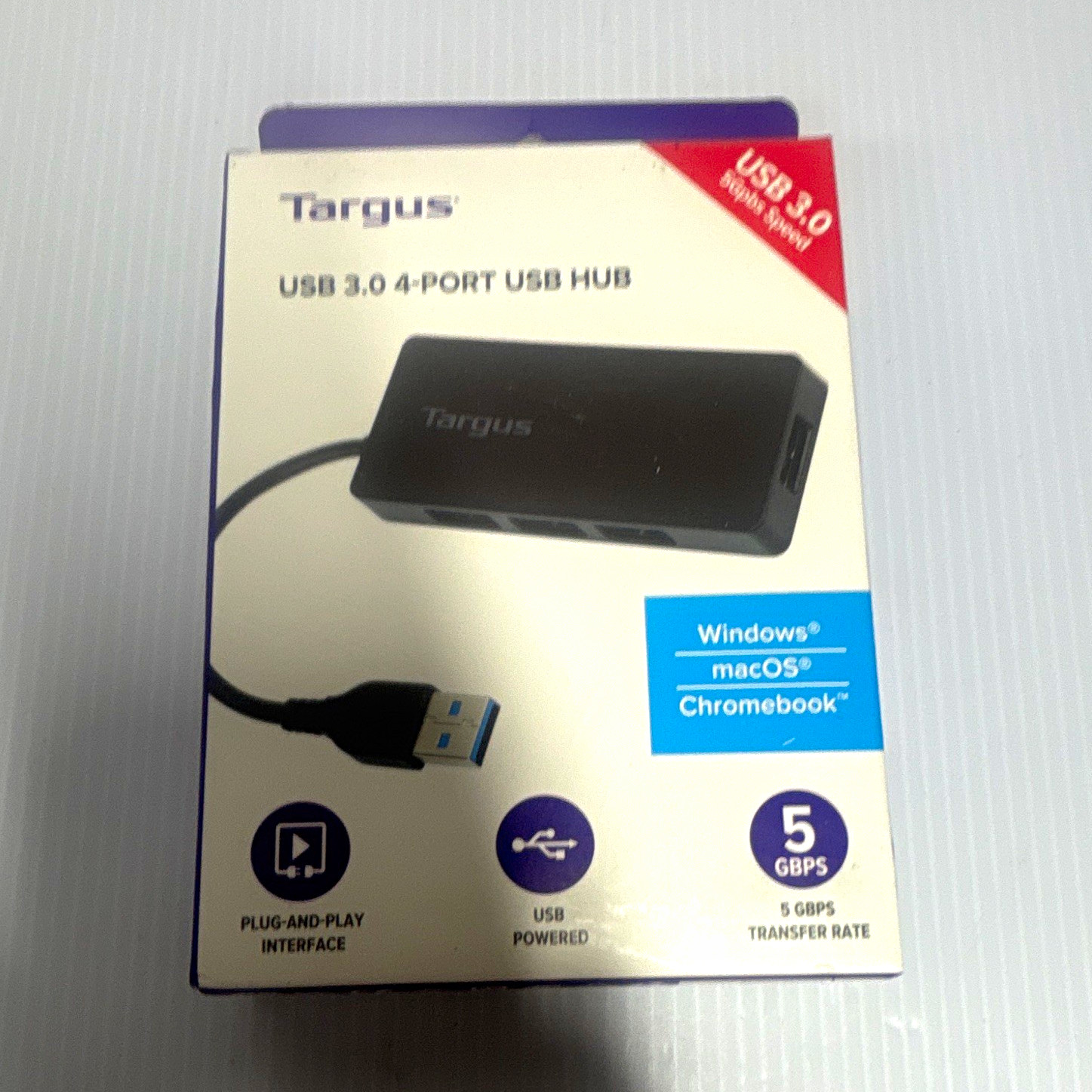 Targus 4-Port USB 3.0 Hub ACH124US Black ACH154