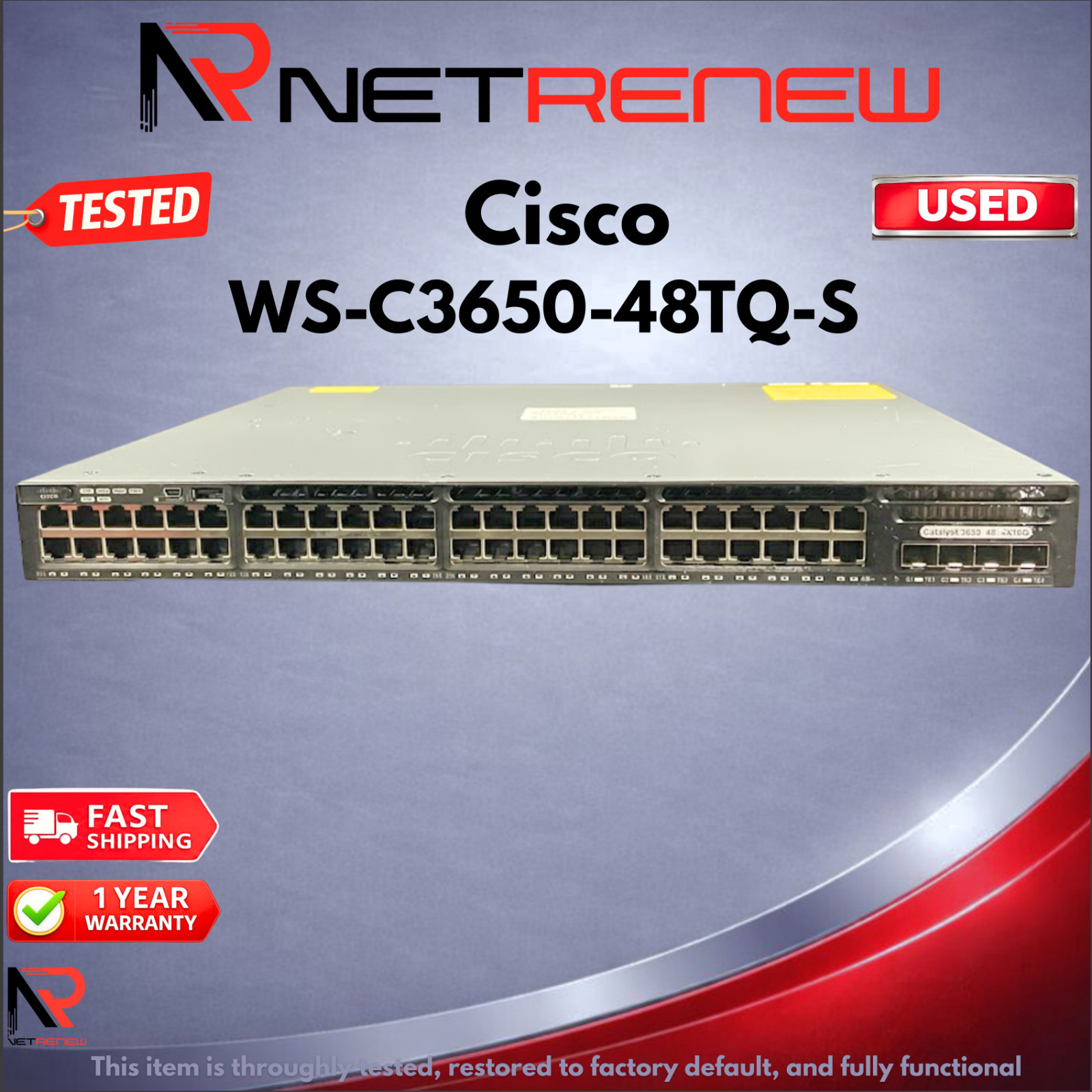 Cisco Catalyst WS-C3650-48TQ-S 3650 4x10G Uplink  48 Port