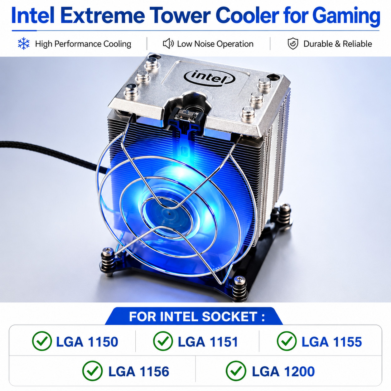 Intel XTS100H Extreme Tower Heatsink Gaming Cooler for LGA 1150,1151,1155,1200