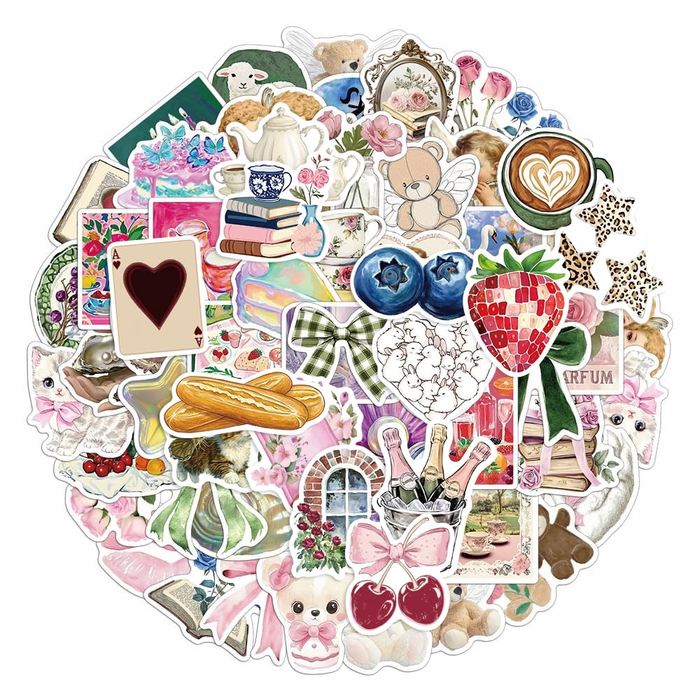 100PCS Aesthetic Stickers,Coquette 2-3 inches, Stickers