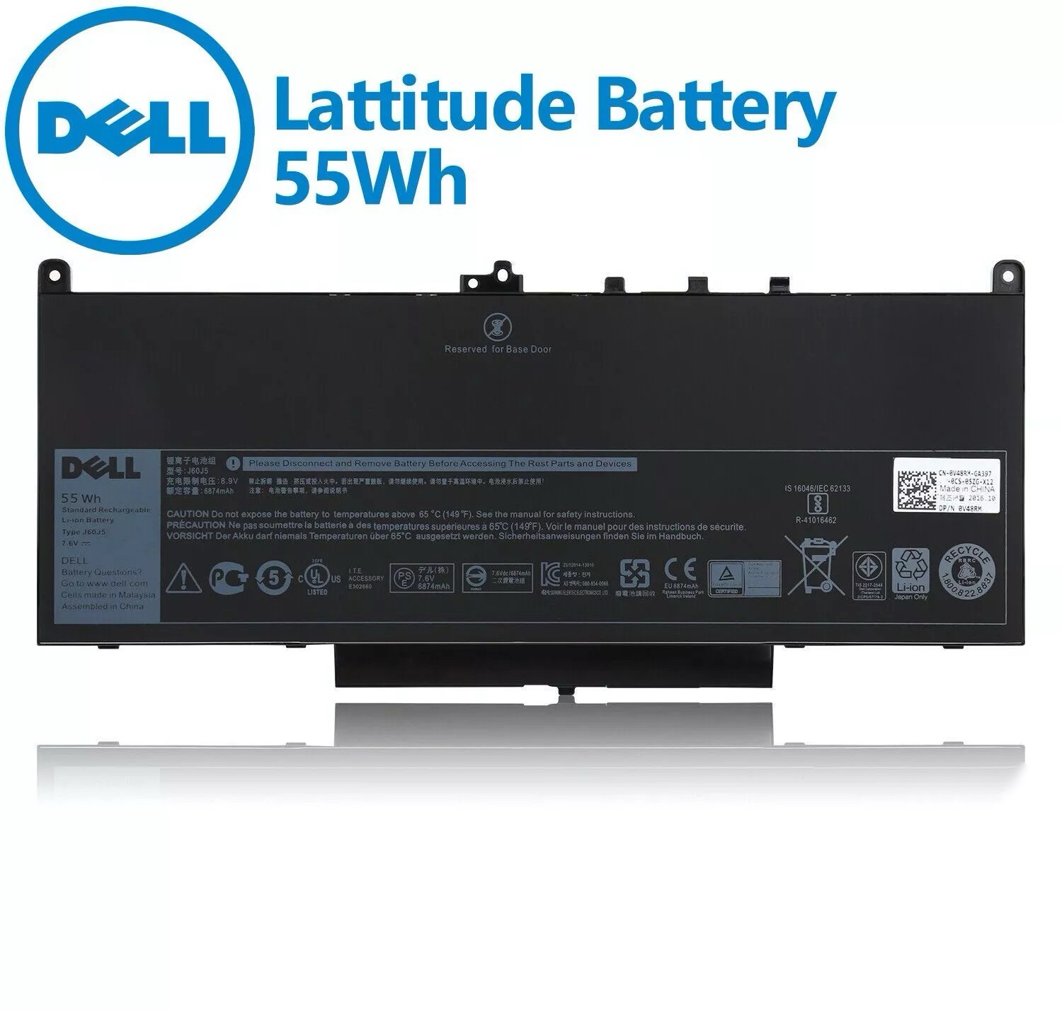 OEM Original J60J5 55WH Battery For Dell Latitude E7270 E7470 242WD 0MC34Y PDNM2