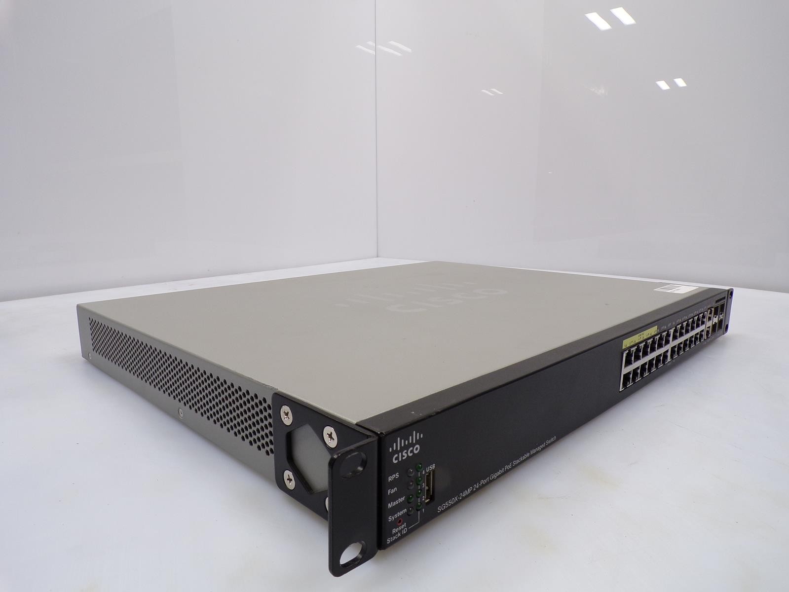 Cisco SG550X-24MP-K9 V02 24-Port Gigabit PoE Stackable Managed Ethernet Switch