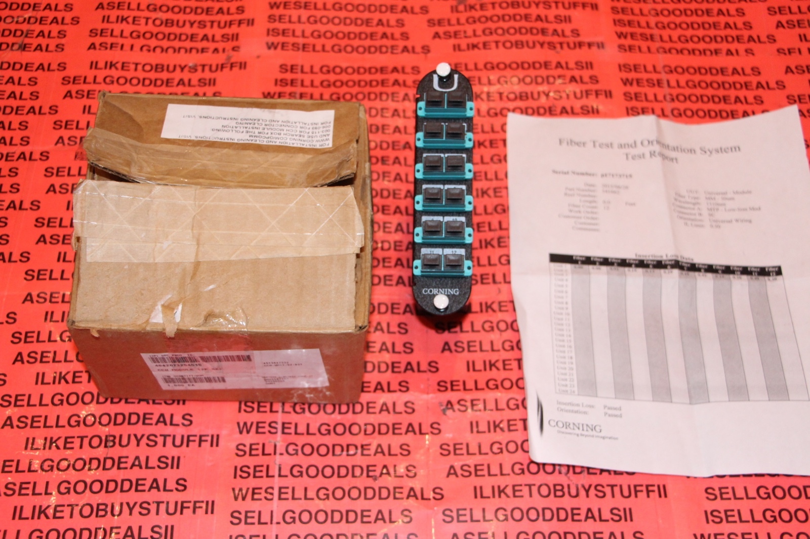 Corning CCH-UM12-57-93T Universal Fiber Optic CCH Module 12F SX+ New