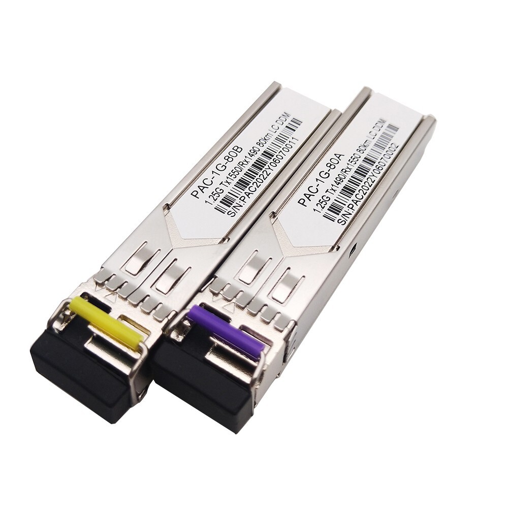 A Pair of 1.25G SFP Bidi Transceiver Module 80KM LC Singlemode Single Fiber
