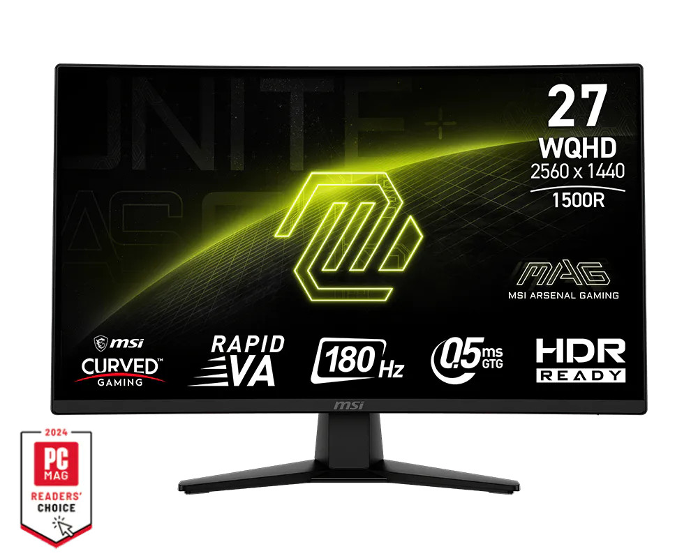 MSI MAG 274CQFB E18 27" 1500R Curved 180Hz 0.5ms Adaptive Sync Gaming Monitor