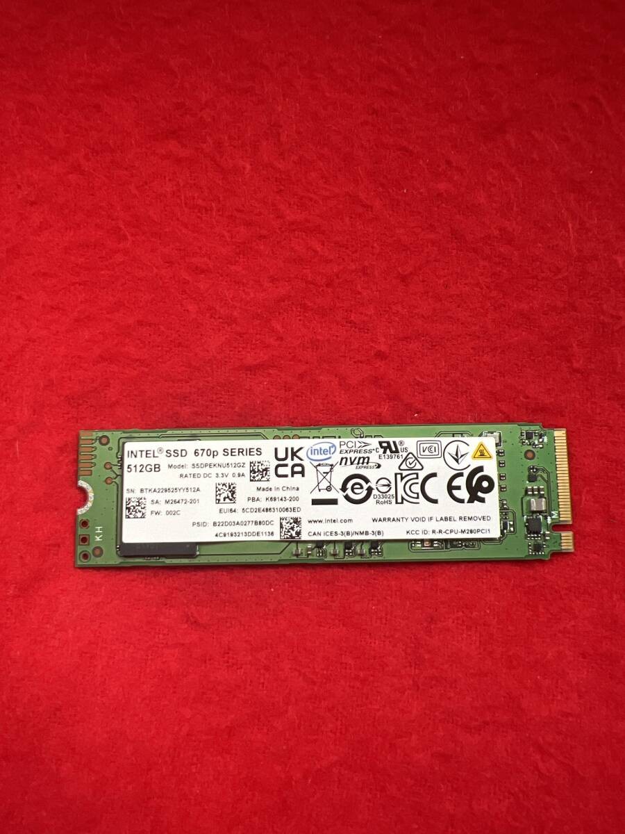Tested Intel SSD Series 512GB M.2 NVMe SSDPEKNU512GZ
