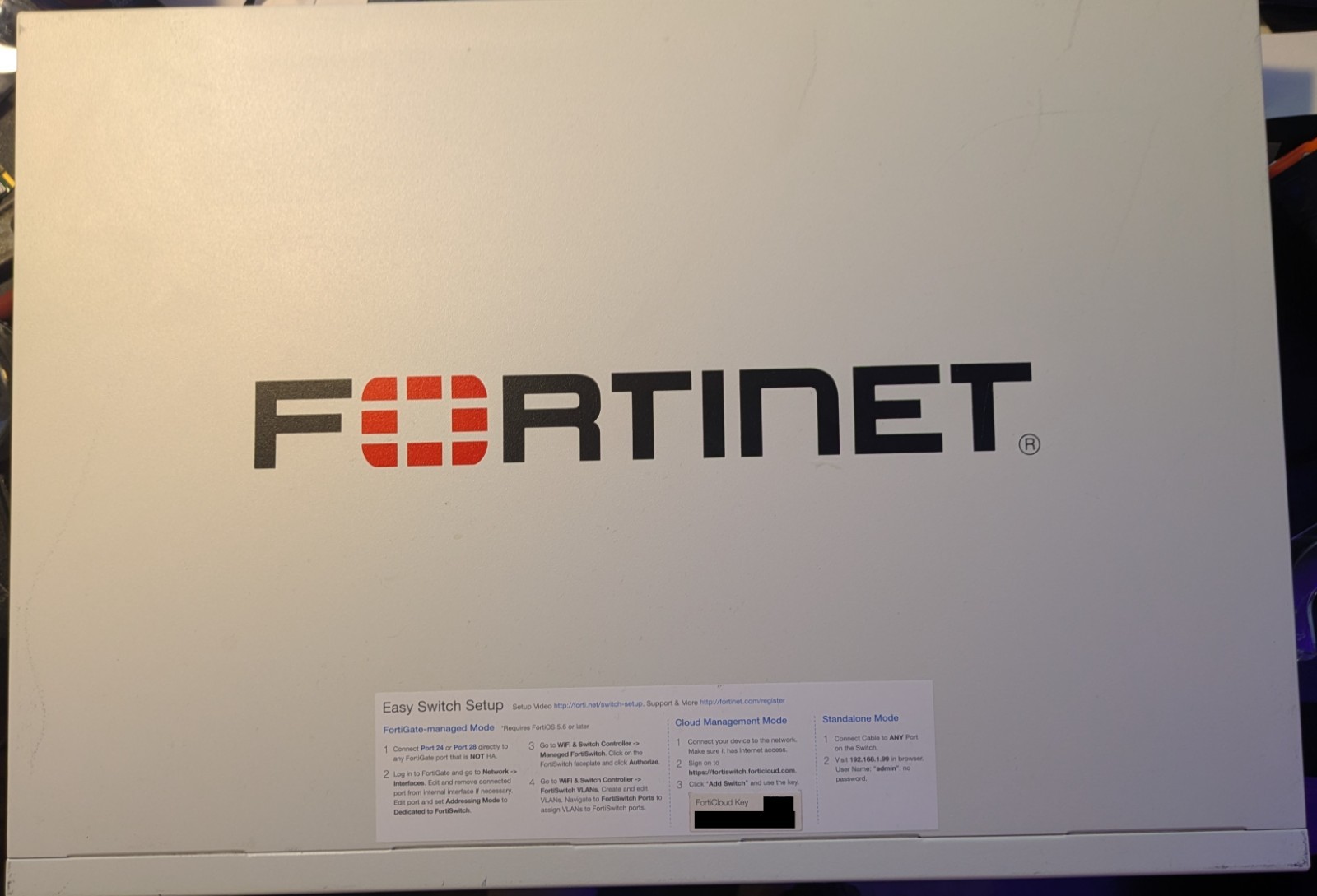 Fortinet FortiSwitch FS-124E-POE L2 Managed 24 Ports PoE Switch