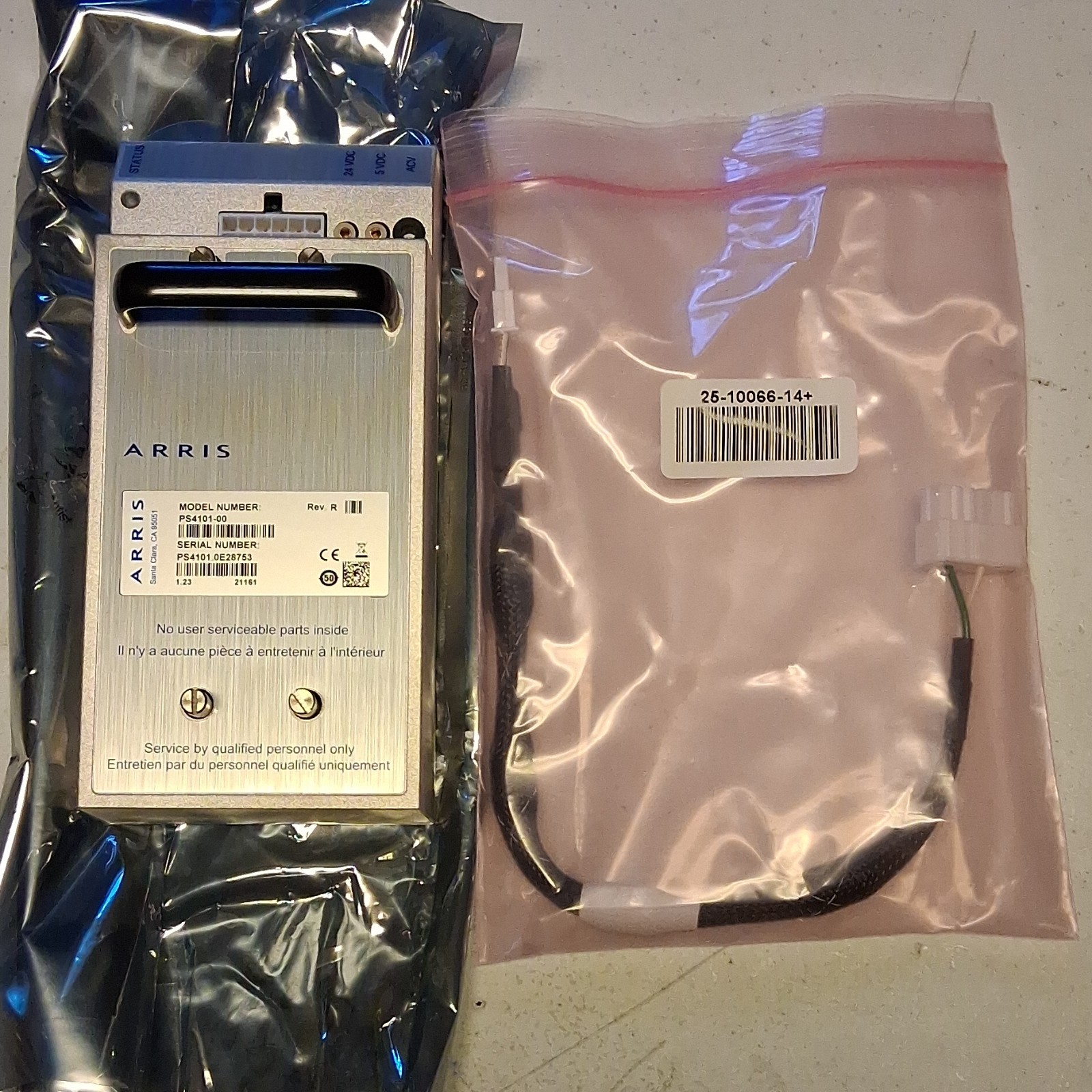 NEW Arris PS4101-20 Power Supply for NC4000 Optical Nodes w/ 25-10066-14+ Cable