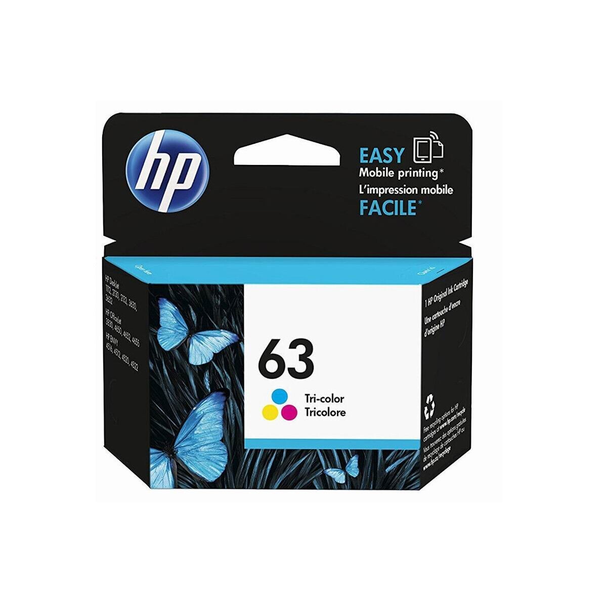 HP Genuine 63 Tri-color Ink Cartridge (F6U63AN) For ENVY 4520 All-in-One epx2025