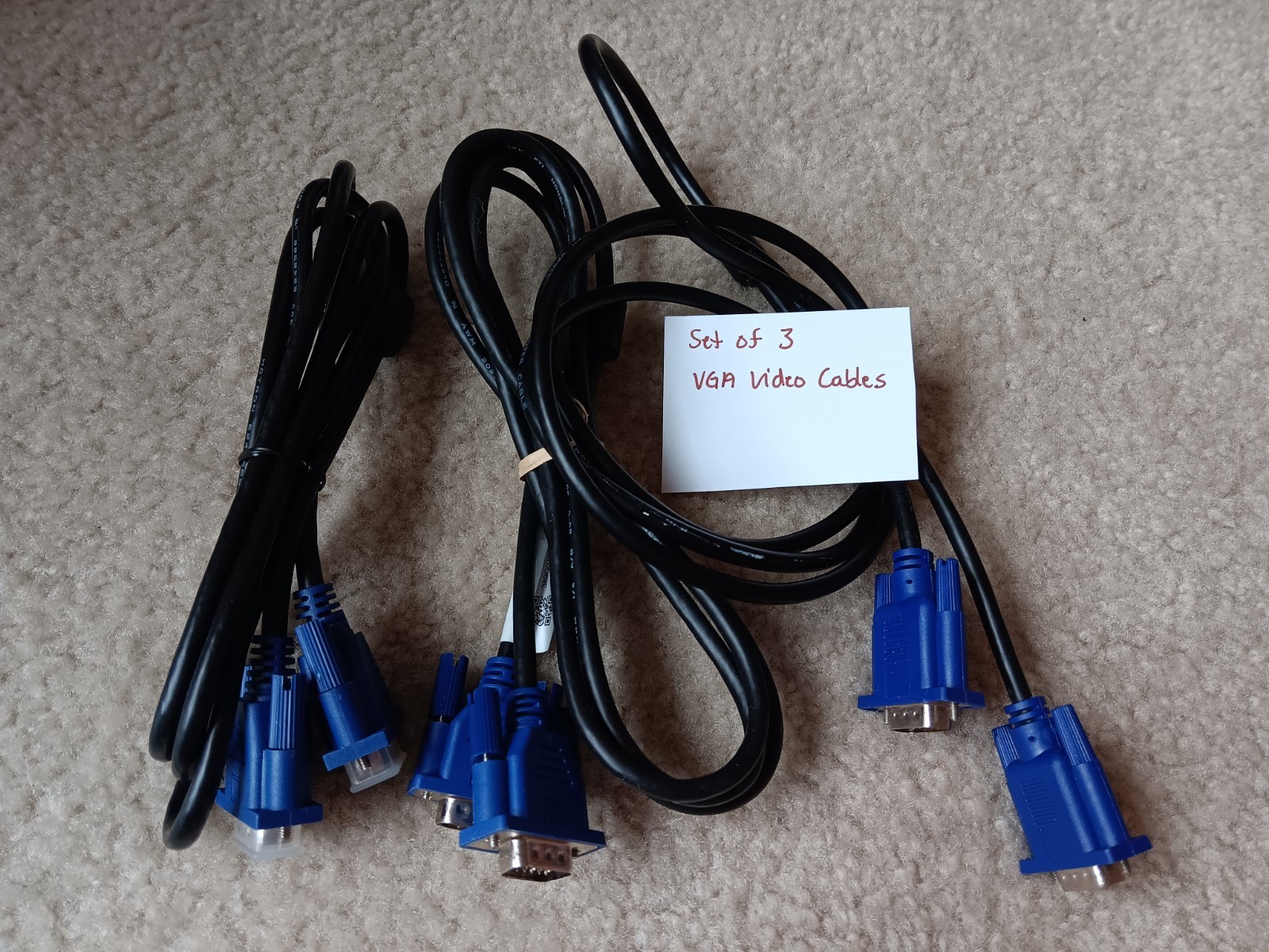 Set of 3 VGA Video Cables