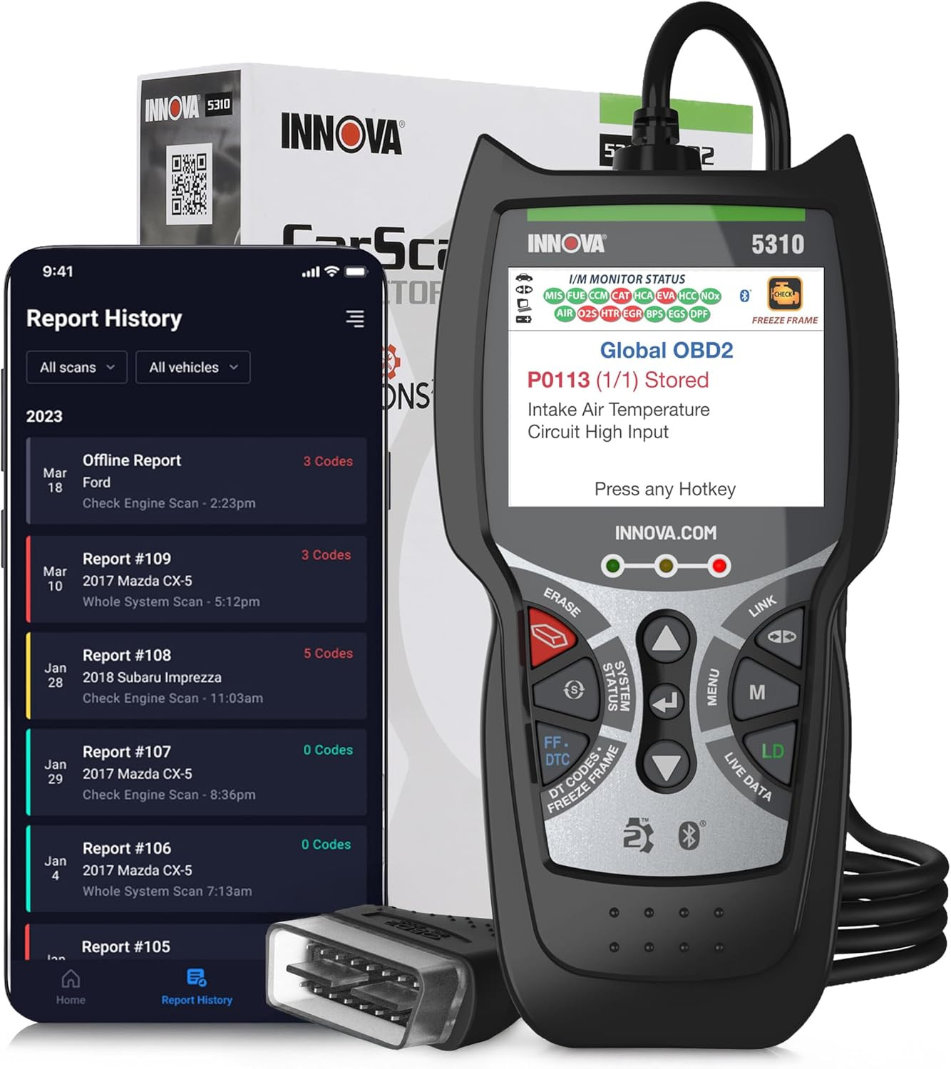 INNOVA 5310 OBD2 Scanner - ABS/SRS Code Reader & Oil Reset Diagnostic Tool