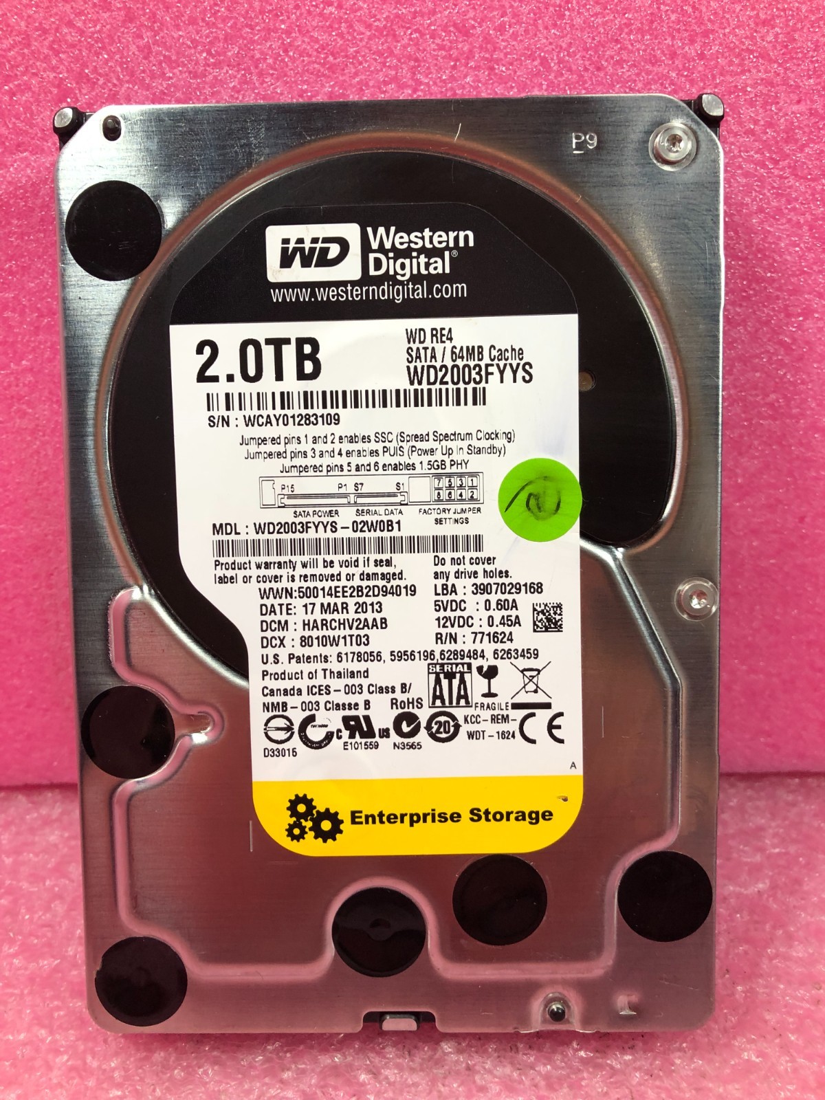 Strong-IT WESTERN DIGITAL WD2003FYYS-02W0B1 2TB 7.2K 3.5INCH SATA HDD