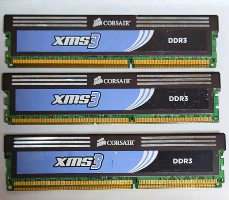 Lot Of 6 12GB CORSAIR XMS3 DDR3 (6x2GB) 1600MHz HX3X12G1600C9 PC Memory RAM