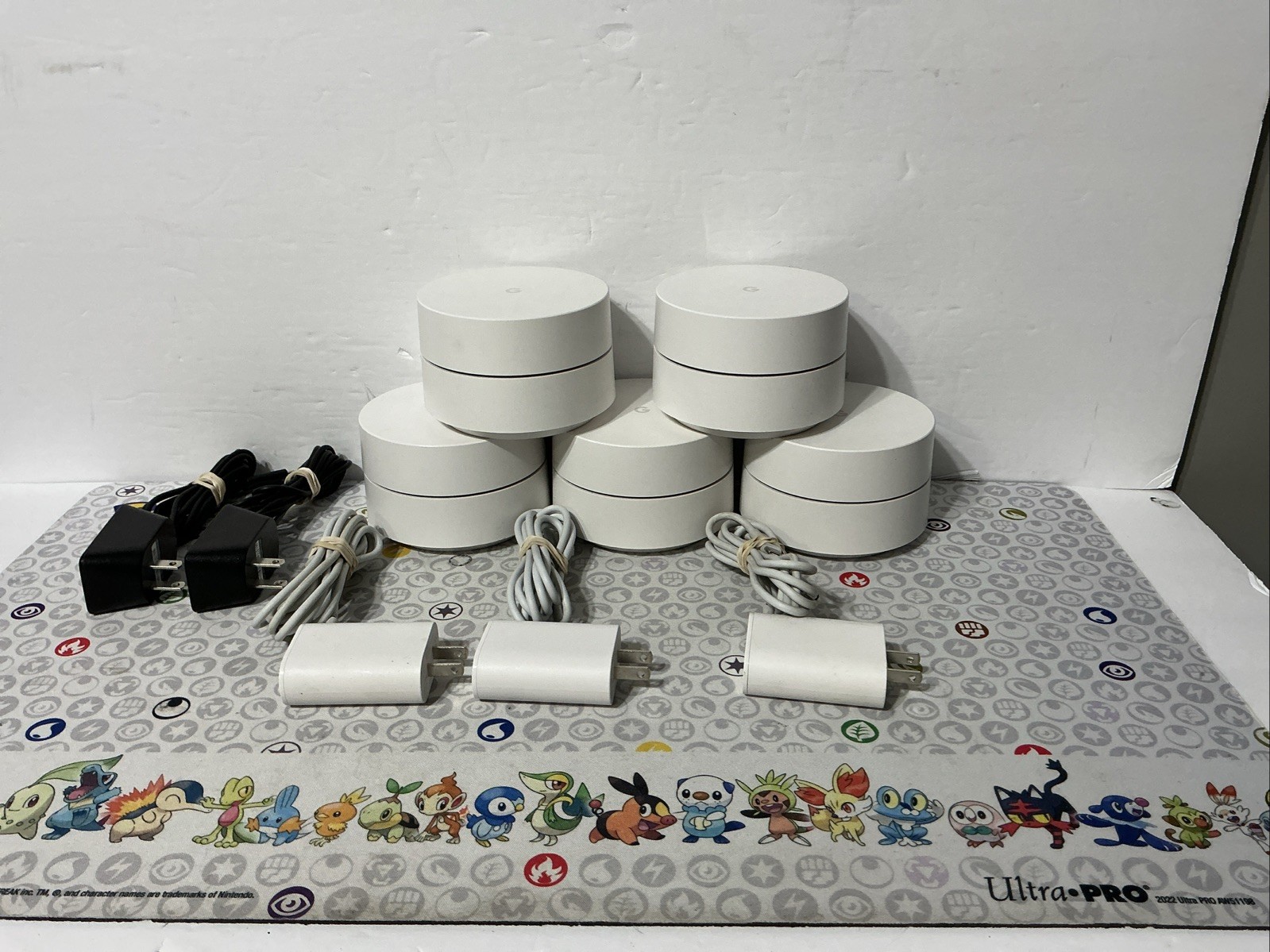 Lot of 5 Bundle Google Wifi 1st Gen Mesh Router System AC-1304 White - Tested