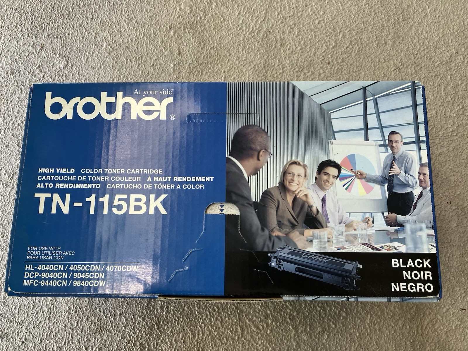 Genuine Brother TN-115BK Black Toner Cartridge Sealed Box NOS New Old Stock