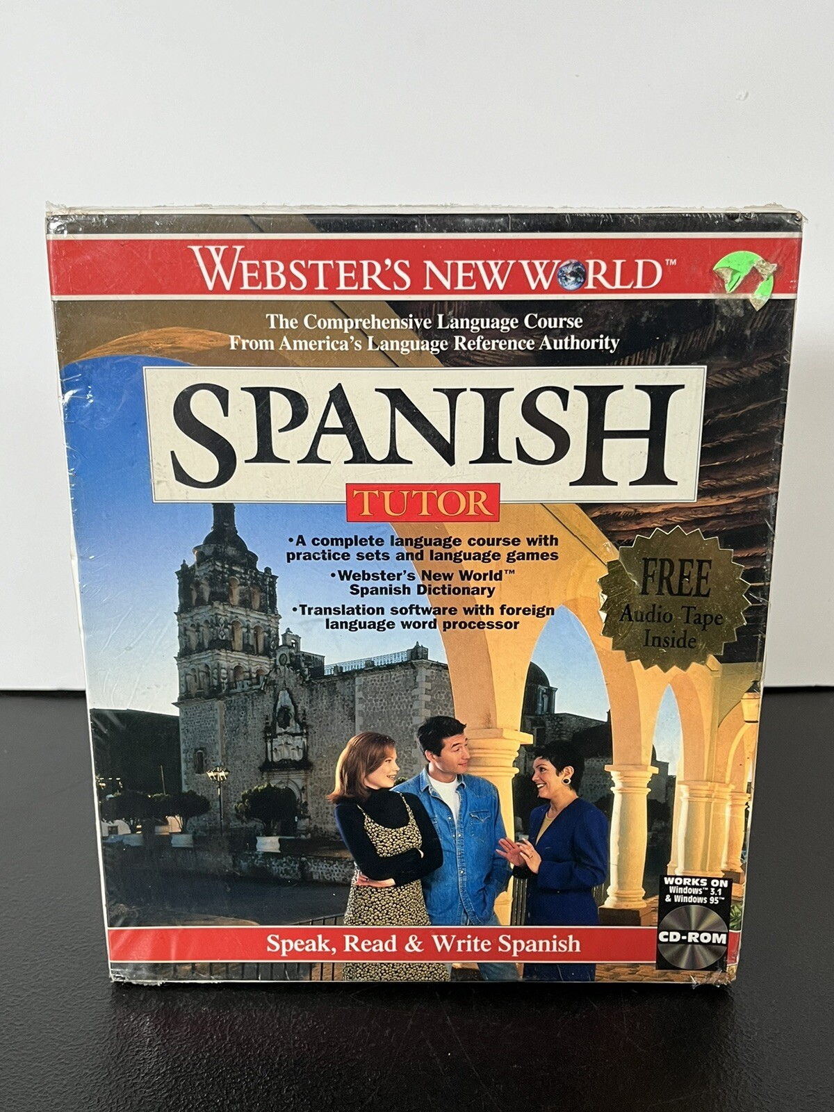 Sealed Webster's New World: Spanish Tutor Speak Read Write - PC Windows CD