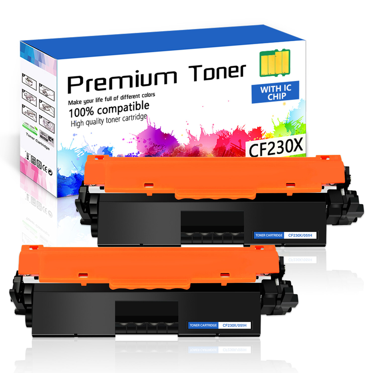 2PK Black CF230X 30X Toner Cartridge For HP LaserJet Pro M203d M203dn M203dw