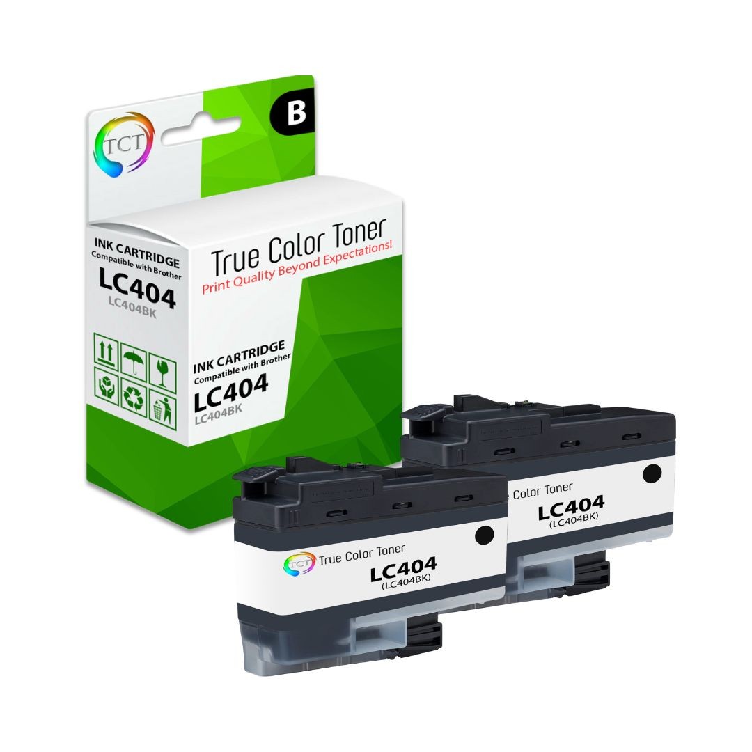 2PK TCT Premium LC404 Black for Compatible Brother MFC-J1205 J1215 Ink Cartridge