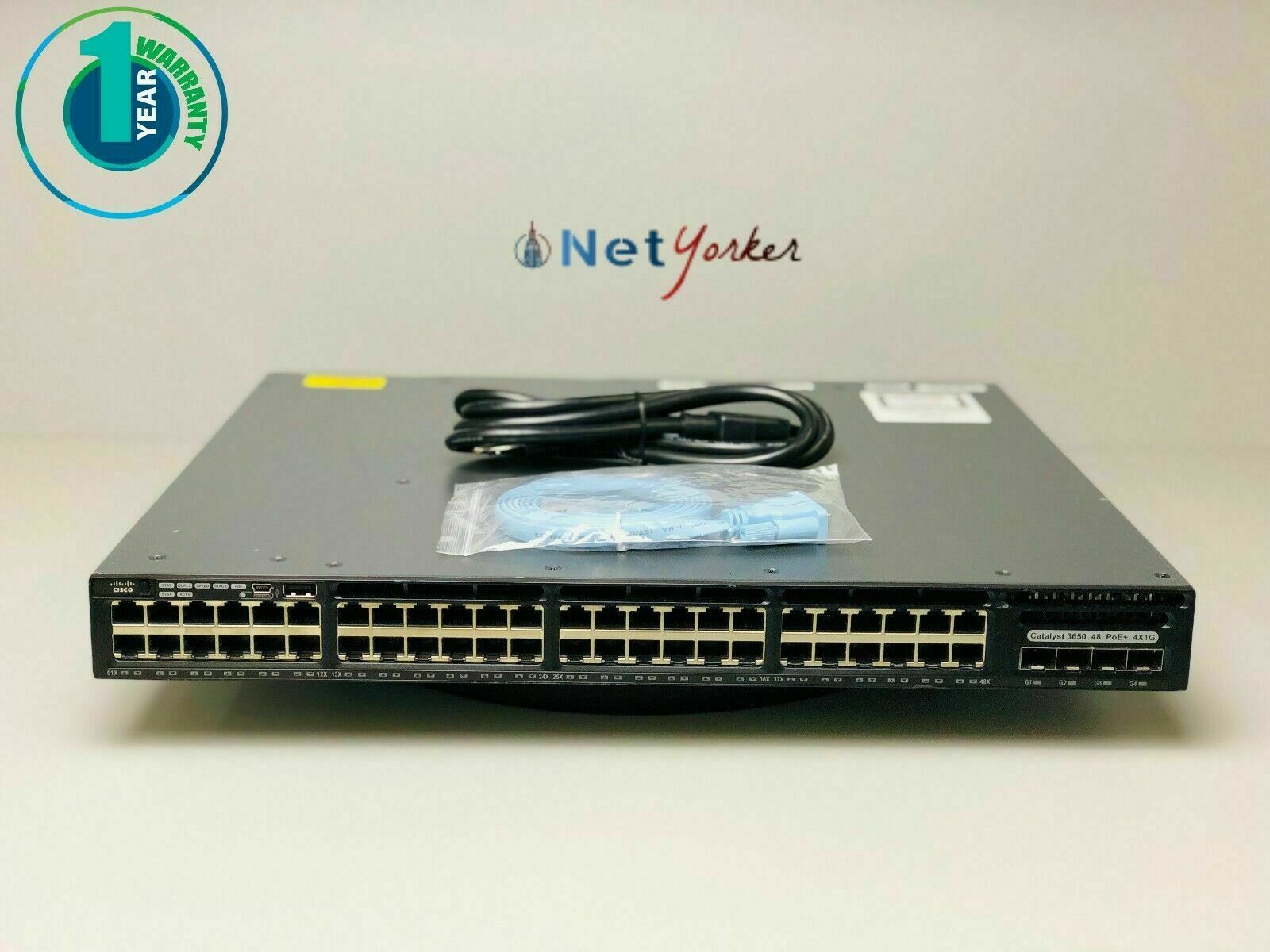 Cisco Catalyst WS-C3650-48FS-E 48 Port PoE+ Switch   - Same Day Shipping