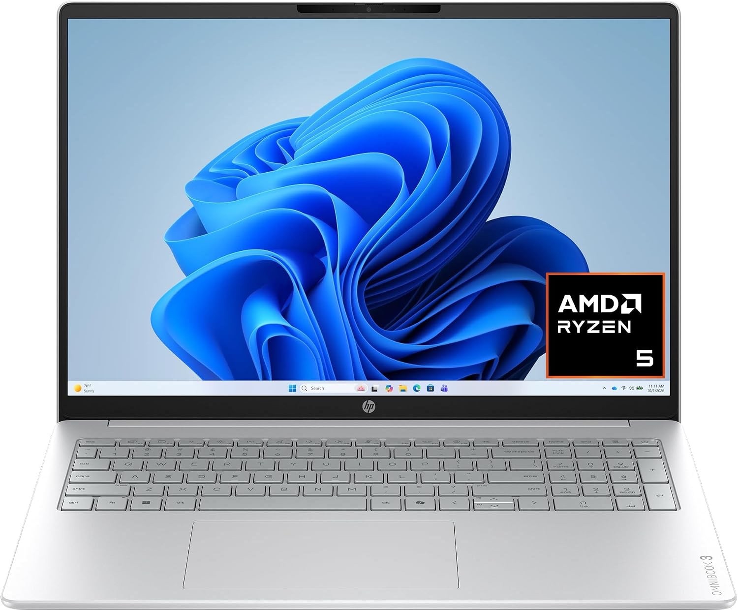 HP OmniBook 3 16" 2K Touch Laptop AMD Ryzen 5 40/8GB/512GB New