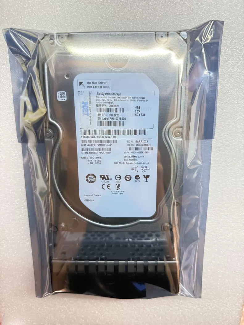 NEW IBM 00Y2426 00Y2475 00MJ129 4T SAS 7.2K 3.5 V3700 Hard Drive HDD