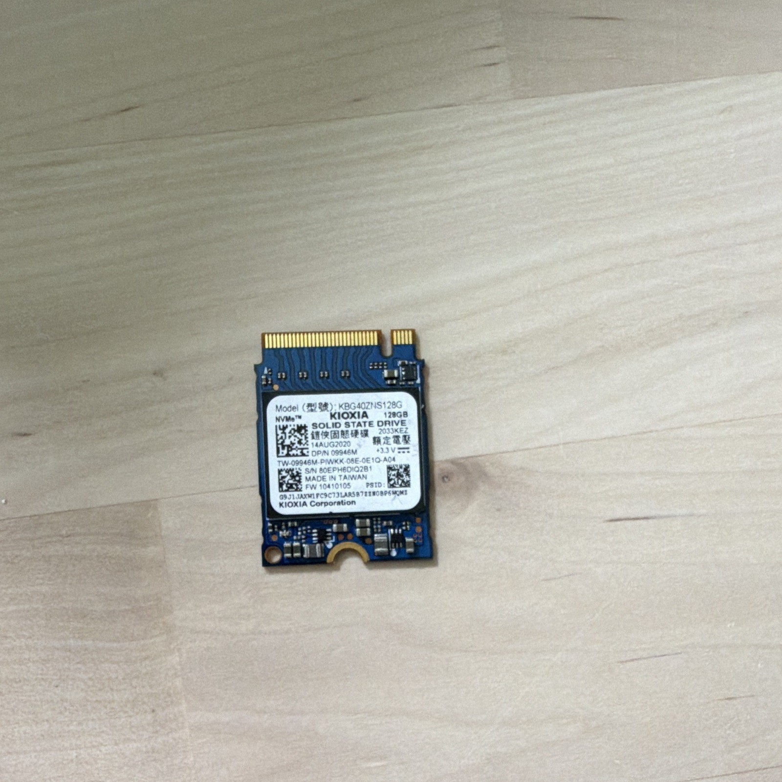 Kioxia BG4 128GB M.2 2230 NVMe Internal SSD KBG40ZNS128G Blue
