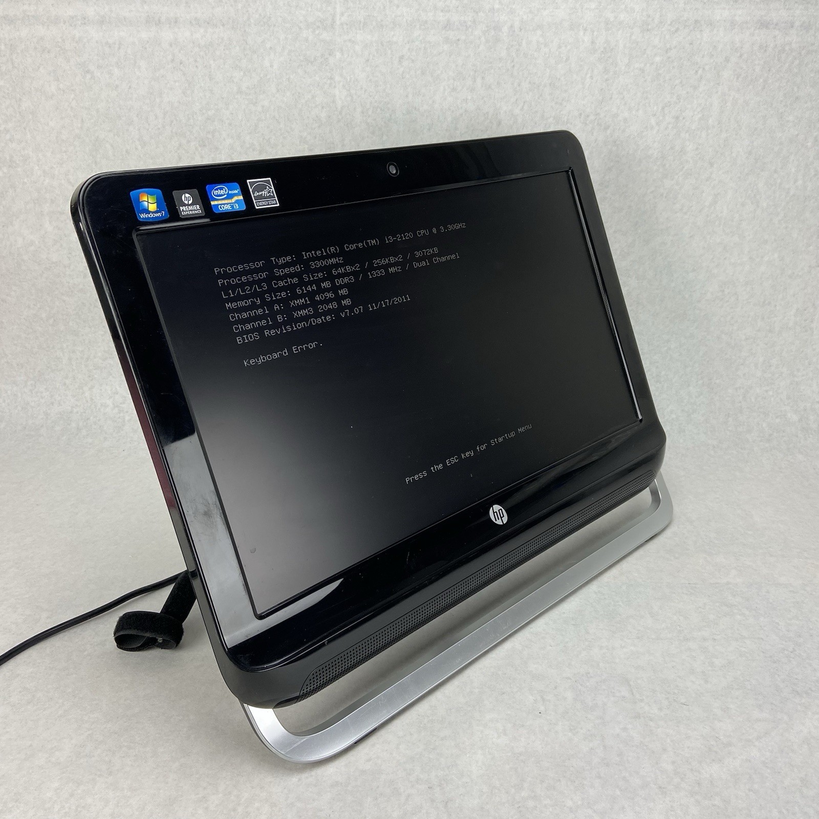 HP Omni 120-1150xt AIO Intel Core i3-2120 3.3GHz 6GB RAM No HDD No OS No AC