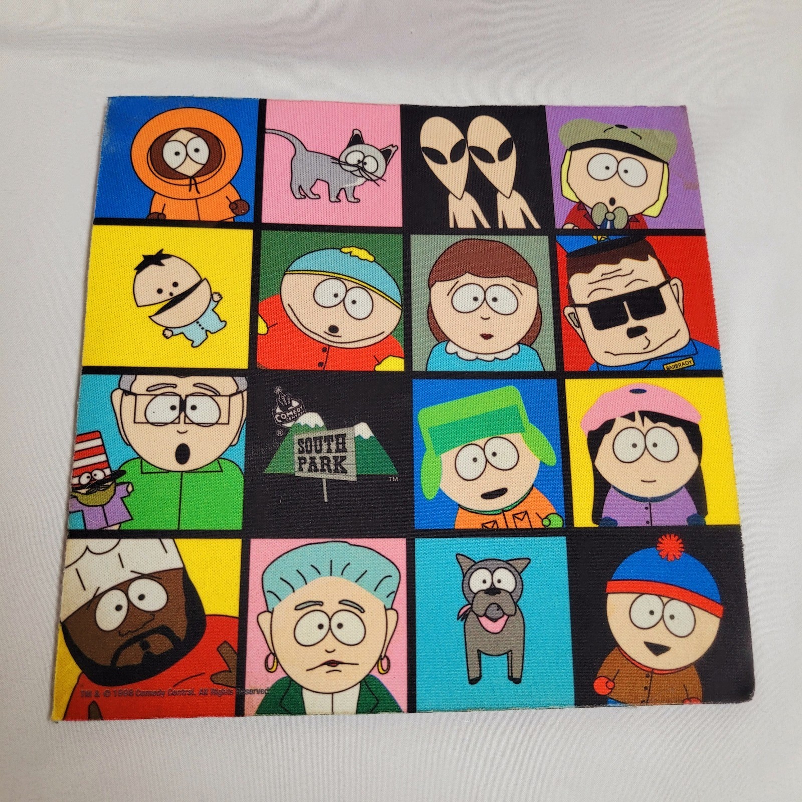 Vintage 1998 Comedy Central South Park Cast Mouse Pad Clickworks Cartman Kenny