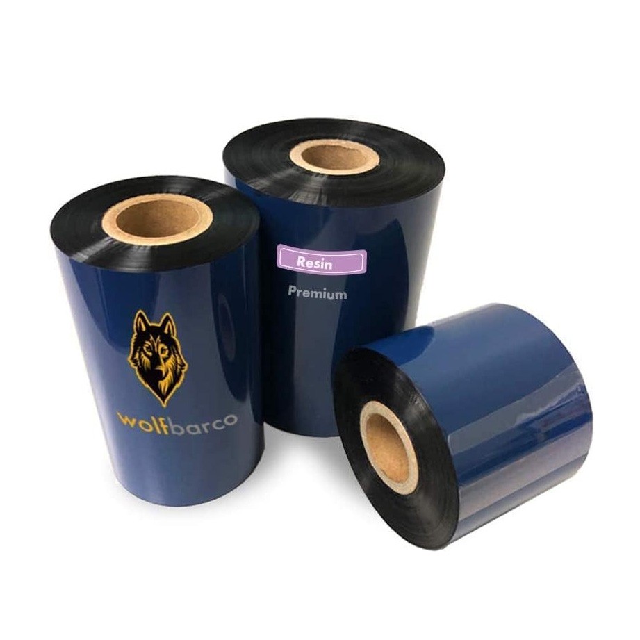 4.33" x 984' (110mm x 300m) Standard Resin Thermal Transfer Ribbon Black 1" Lot