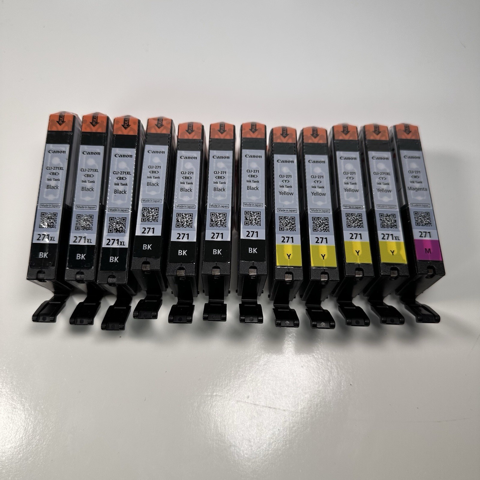 Canon Ink CLI-271 271XL Black Yellow Magenta Lot Of 12 Printer Cartridge Sealed