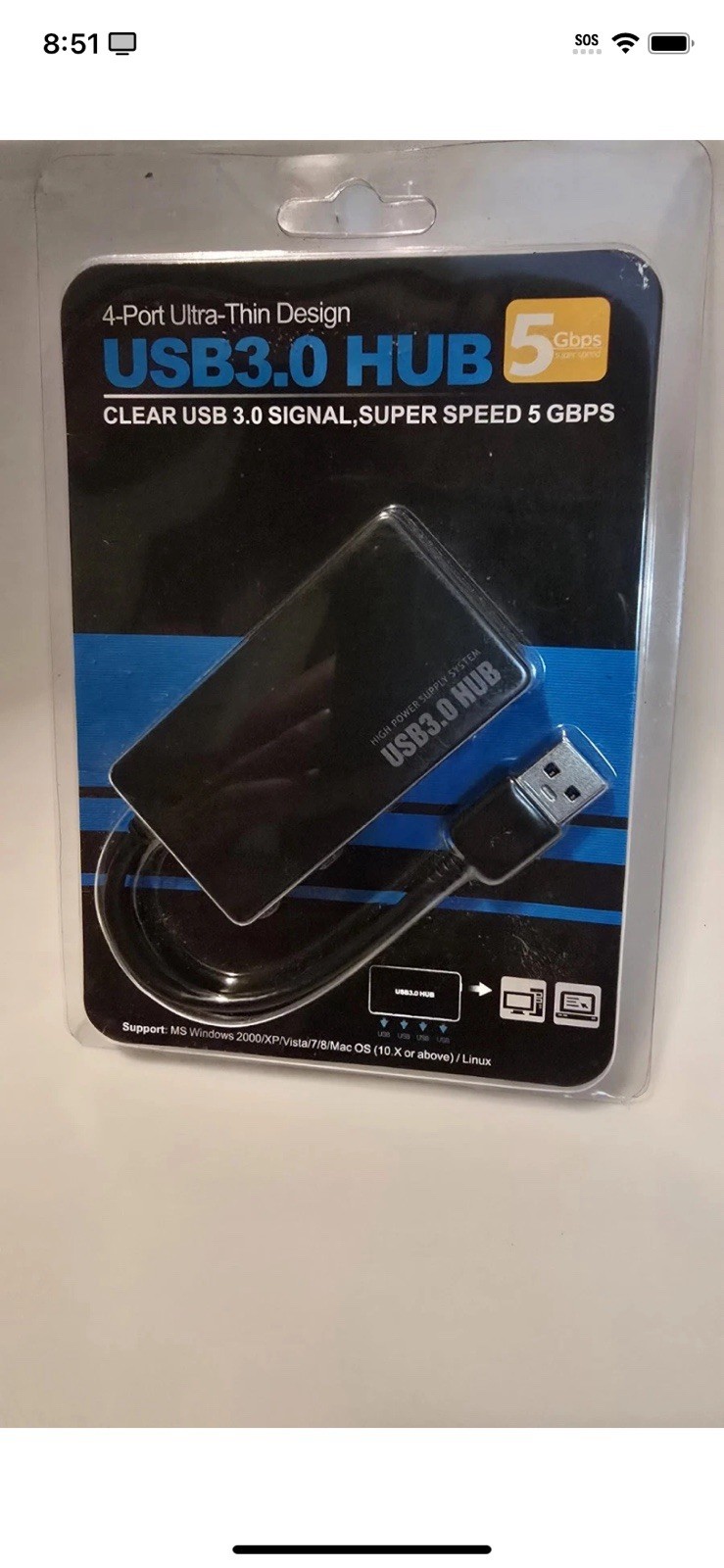USB 3.0 Hub 4-Port USB