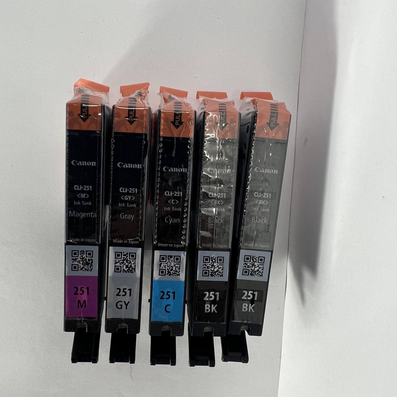 Genuine Canon CLI-251 Black (2X) Cyan Magenta Ink Cartridge Multi-Pack Set New