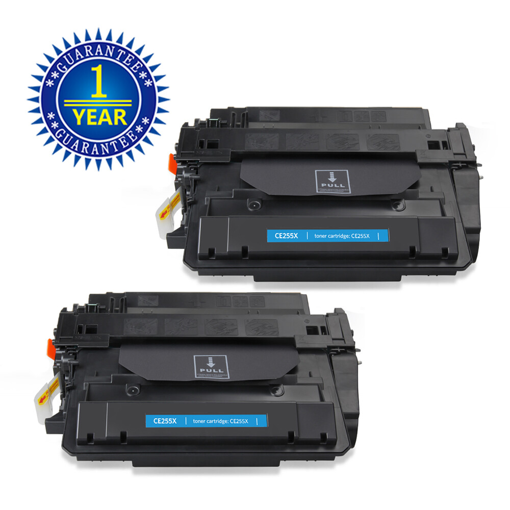 2PK CE255X 55X High Yield Toner Cartridge for HP LaserJet Enterprise MFP M525c