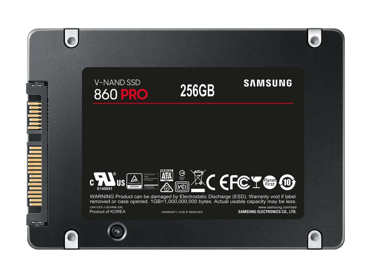 Samsung 860 Pro 256GB SSD 2.5" MZ-76P256 MZ-76P256BW Solid State Drive  