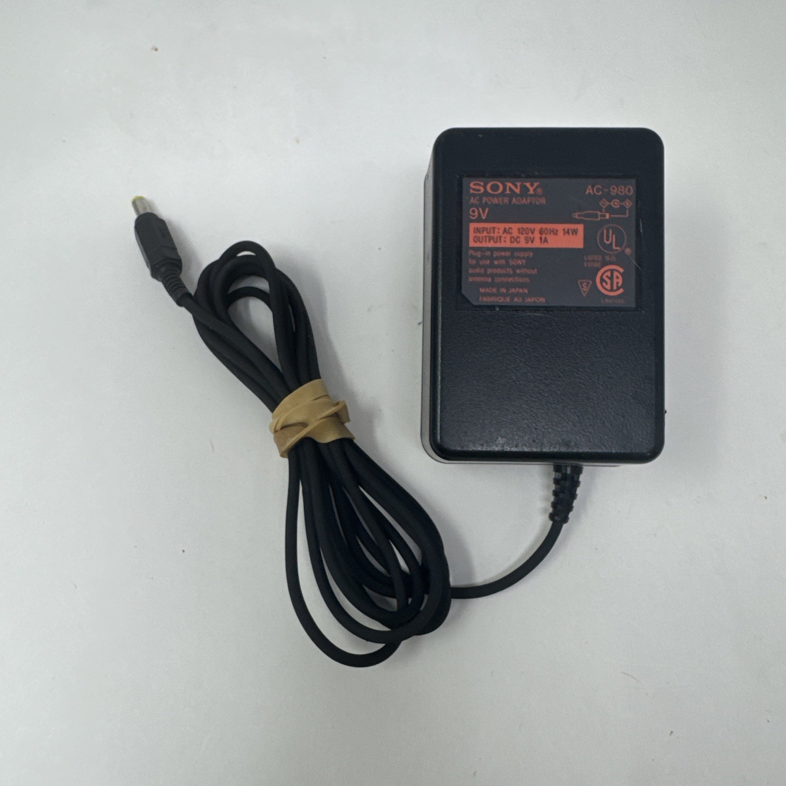 Sony AC-980 9V AC Power Adaptor Dictation Transcription Equipment Genuine OEM