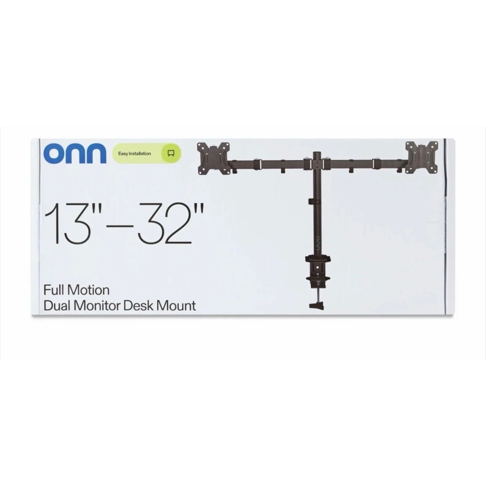 NIB onn Full Motion Dual Monitor Desk Mount 13”-32” VESA Adjustable