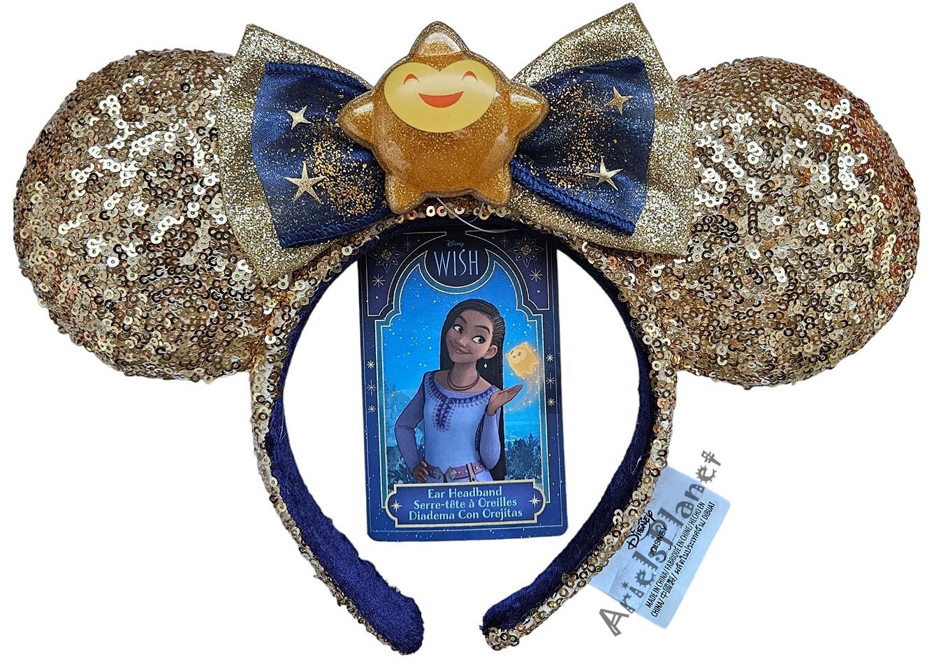 Disney Parks Wish Star Film Sequined Minnie Ear Headband