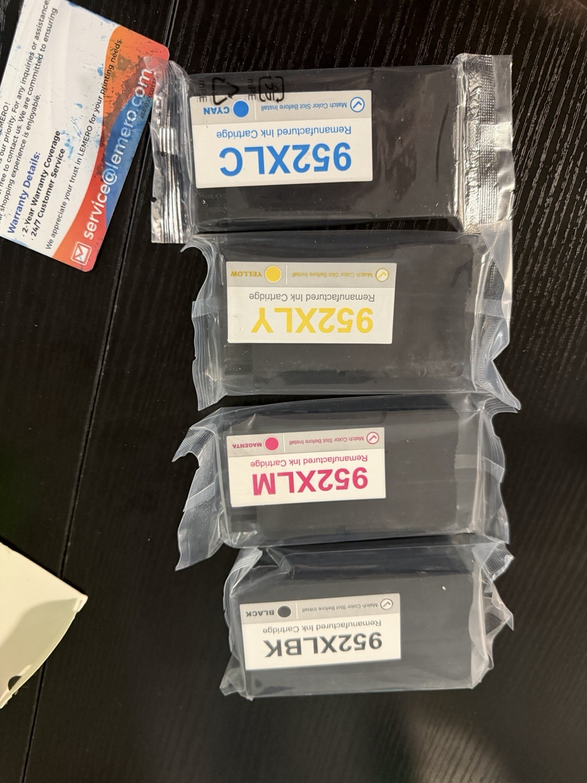 952XL Compatible Ink Cartridge Set 4 Pack BK C M Y New Open Box