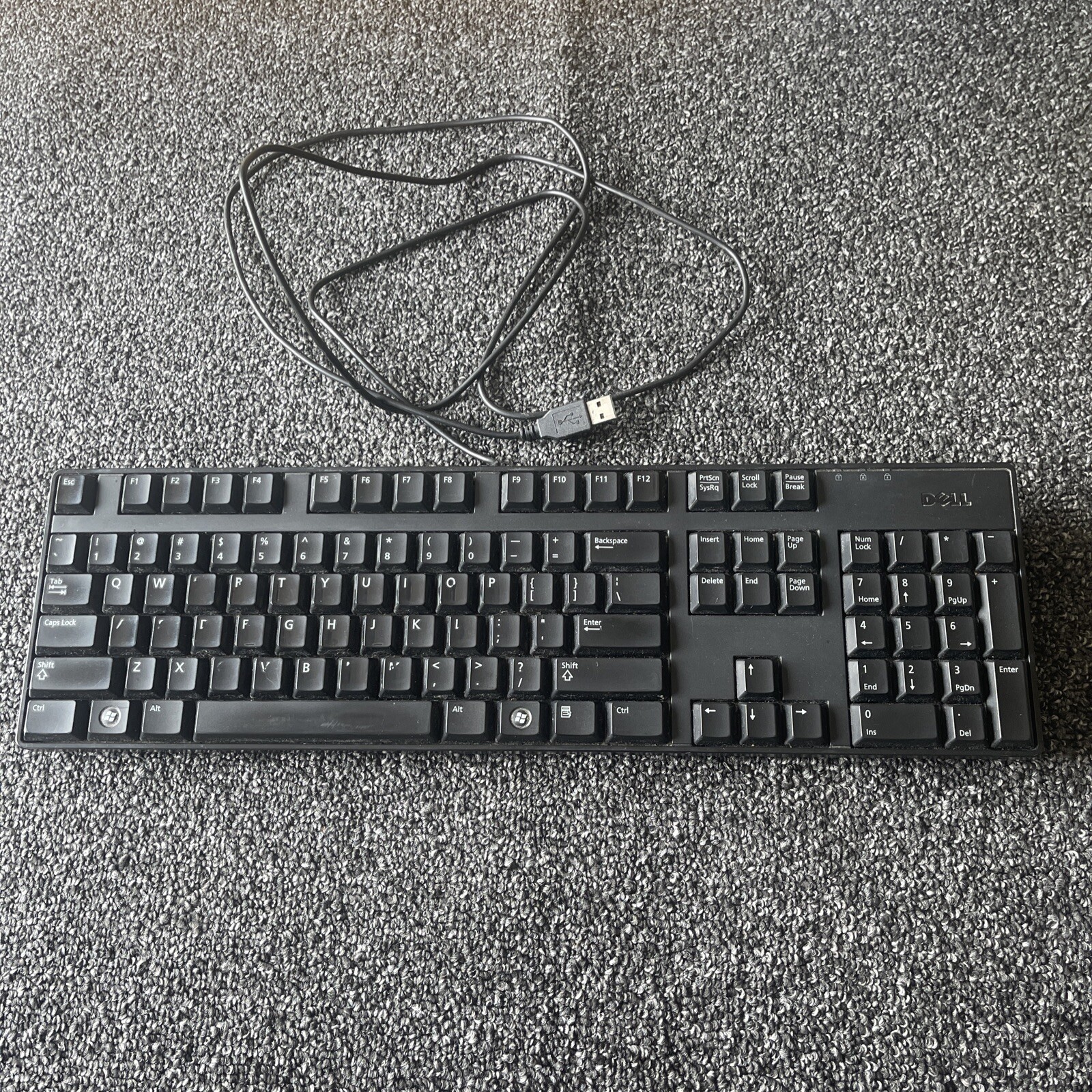 Dell Keyboard OEM KB1421 QWERTY Wired USB Black Business Full Number Keypad
